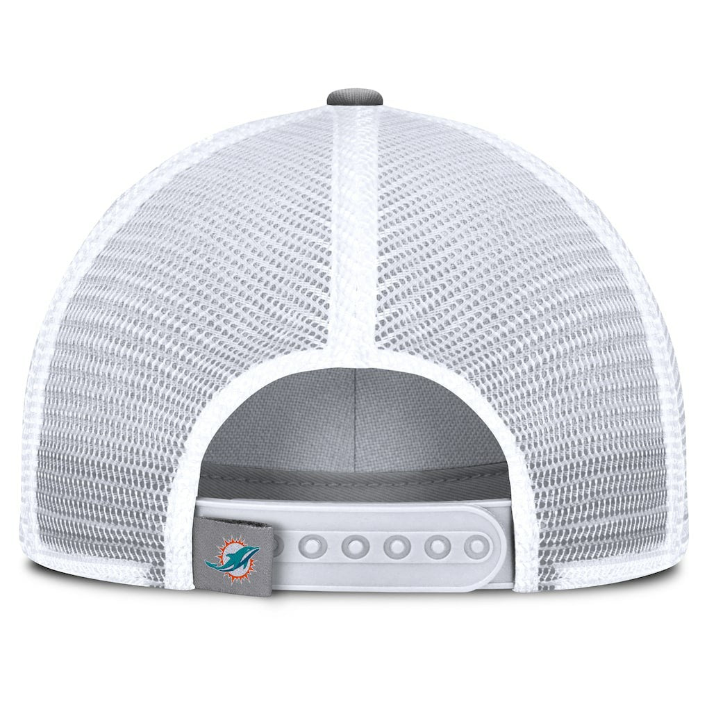 Fanatics Miami Dolphins Singleback Trucker Adjustable Hat Gray