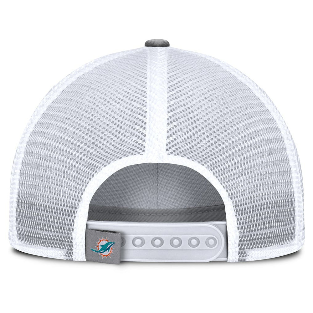 Fanatics Miami Dolphins Singleback Trucker Adjustable Hat Gray