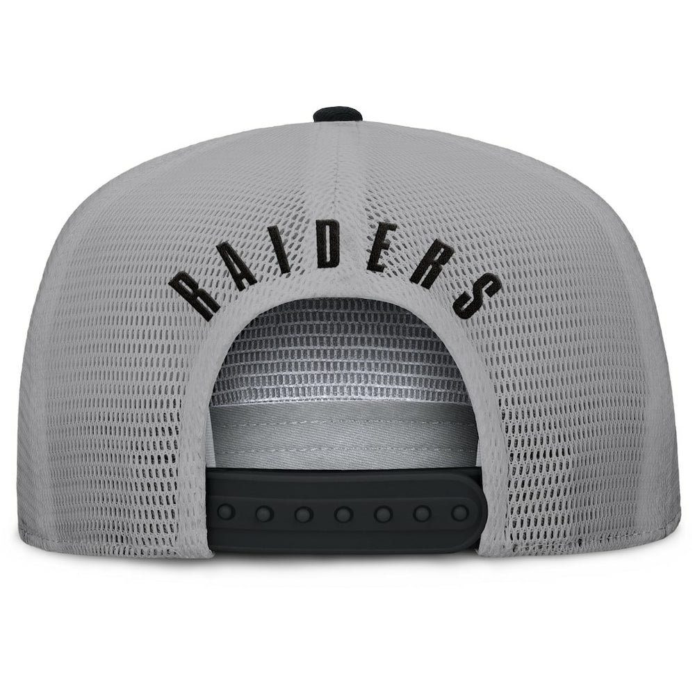 Fanatics Las Vegas Raiders Edge Rush Trucker Adjustable Hat Black/Gray