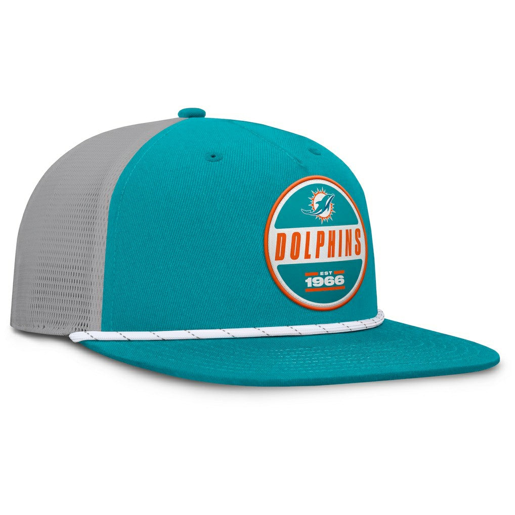 Fanatics Miami Dolphins Edge Rush Trucker Adjustable Hat Aqua/Gray