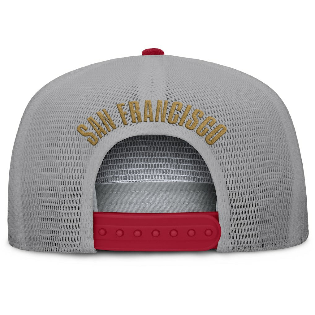 Fanatics San Francisco 49ers Edge Rush Trucker Adjustable Hat Scarlet/Gray