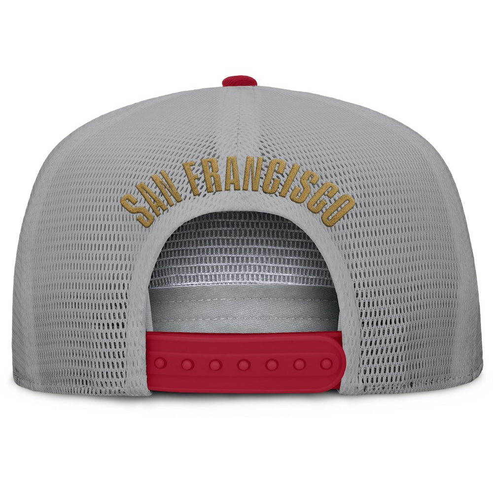 Fanatics San Francisco 49ers Edge Rush Trucker Adjustable Hat Scarlet/Gray