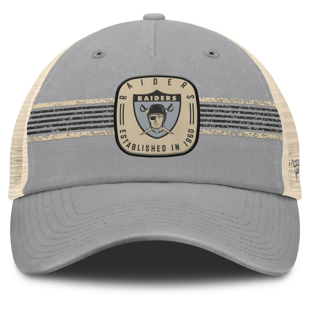 Fanatics Las Vegas Raiders Heritage Bootleg Trucker Adjustable Hat Gray