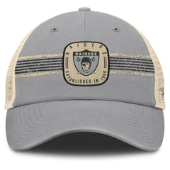 Fanatics Las Vegas Raiders Heritage Bootleg Trucker Adjustable Hat Gray