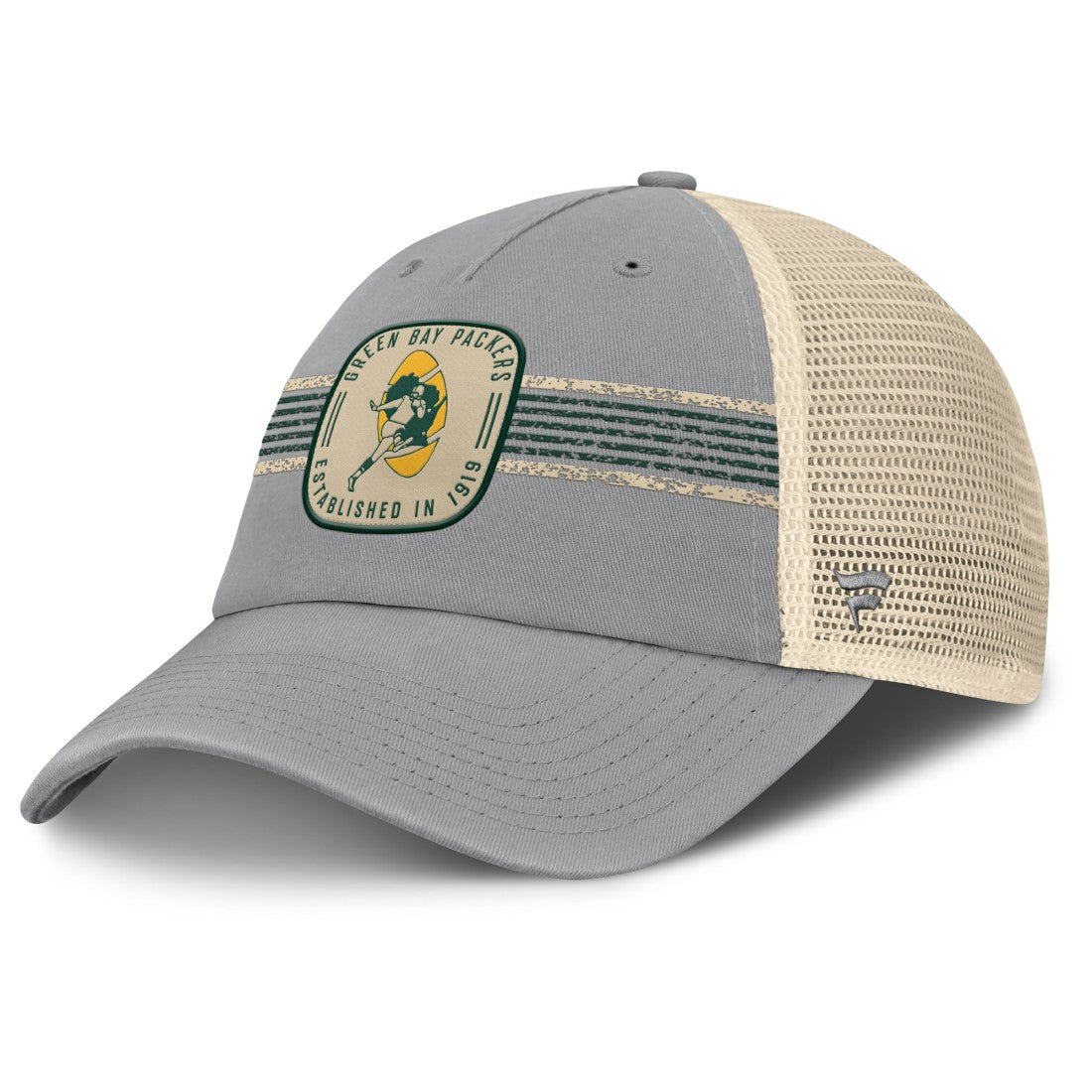 Fanatics Green Bay Packers Heritage Bootleg Trucker Adjustable Hat Gray
