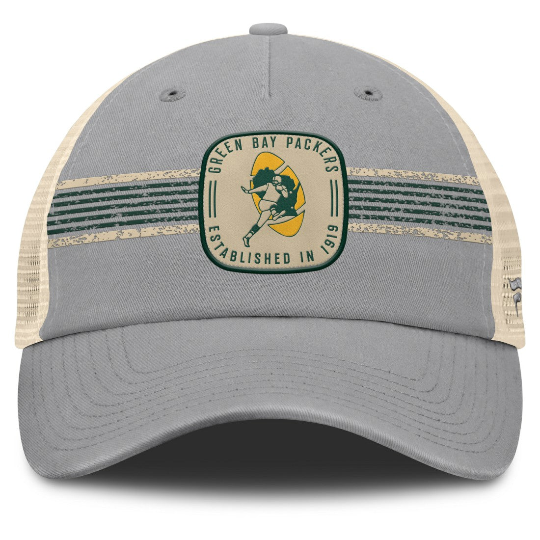 Fanatics Green Bay Packers Heritage Bootleg Trucker Adjustable Hat Gray