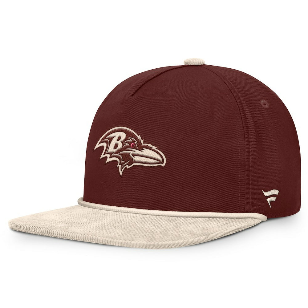 Fanatics Baltimore Ravens NFL Reminisce Golfer Adjustable Hat Brown