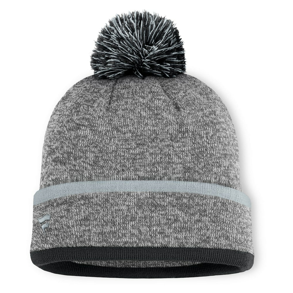 Fanatics Las Vegas Raiders Motion Cuffed Knit Hat with Pom Heather Gray