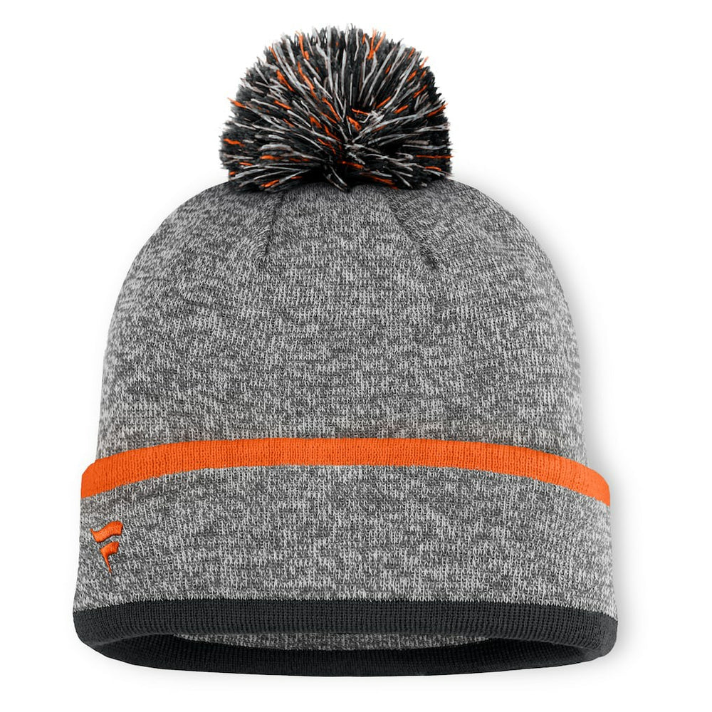 Fanatics Cincinnati Bengals Motion Cuffed Knit Hat with Pom Heather Gray