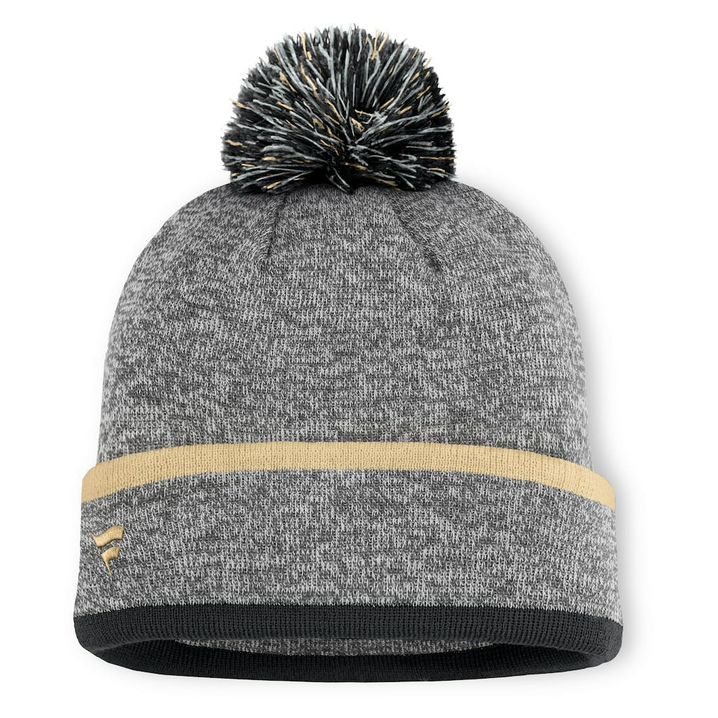 Fanatics New Orleans Saints Motion Cuffed Knit Hat with Pom Heather Gray