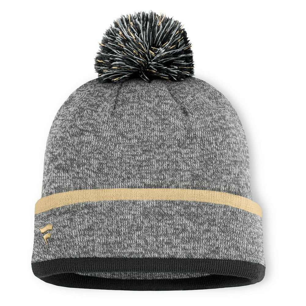 Fanatics New Orleans Saints Motion Cuffed Knit Hat with Pom Heather Gray