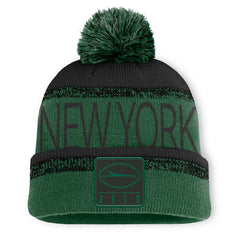 Fanatics New York Jets Play Action Cuffed Knit Hat with Pom Green/Black