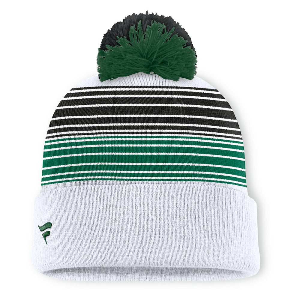 Fanatics New York Jets Ghost Cuffed Knit Hat with Pom White