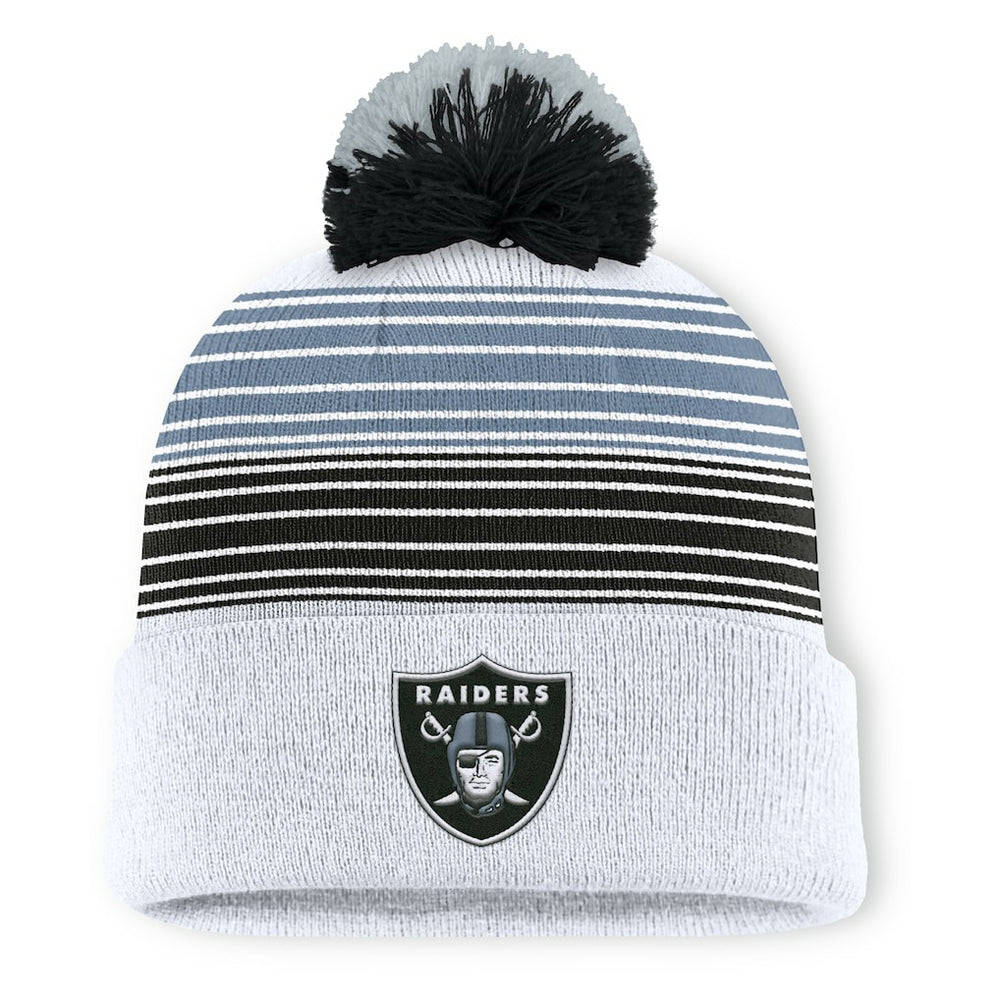 Fanatics Las Vegas Raiders Ghost Cuffed Knit Hat with Pom White