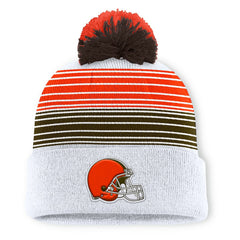 Fanatics Cleveland Browns Ghost Cuffed Knit Hat with Pom White