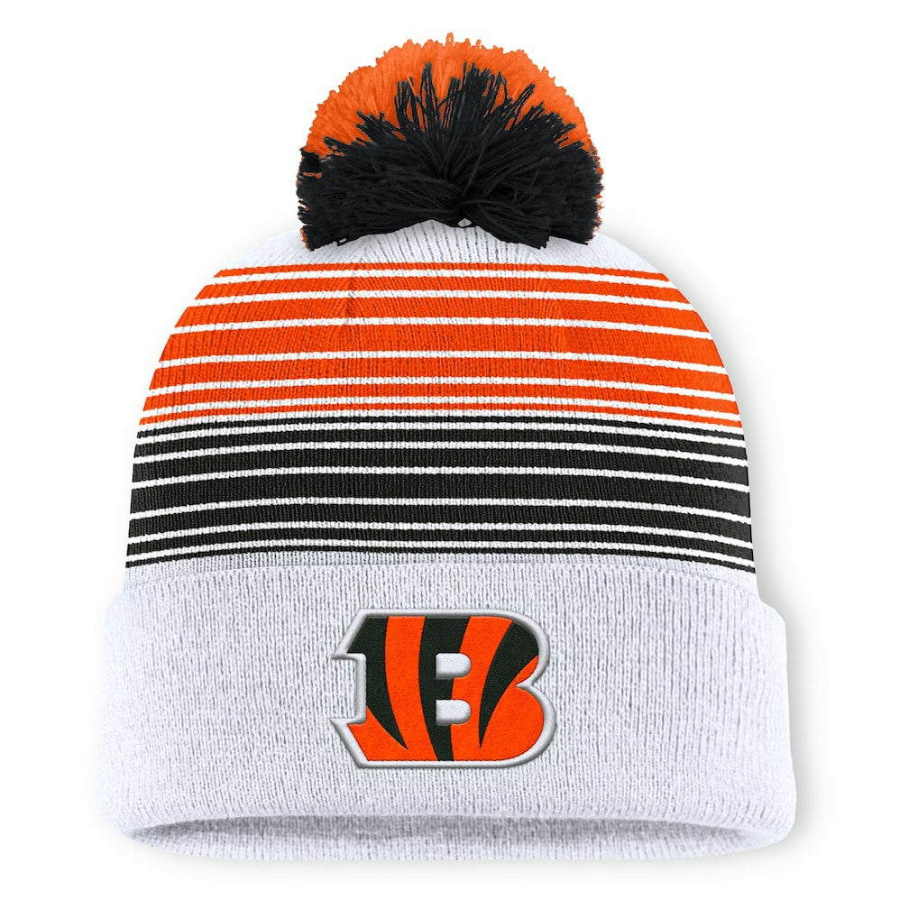 Fanatics Cincinnati Bengals Ghost Cuffed Knit Hat with Pom White