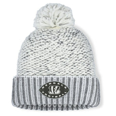 Fanatics Cincinnati Bengals Women's Pro Set Cuffed Knit Hat with Pom Heather Gray