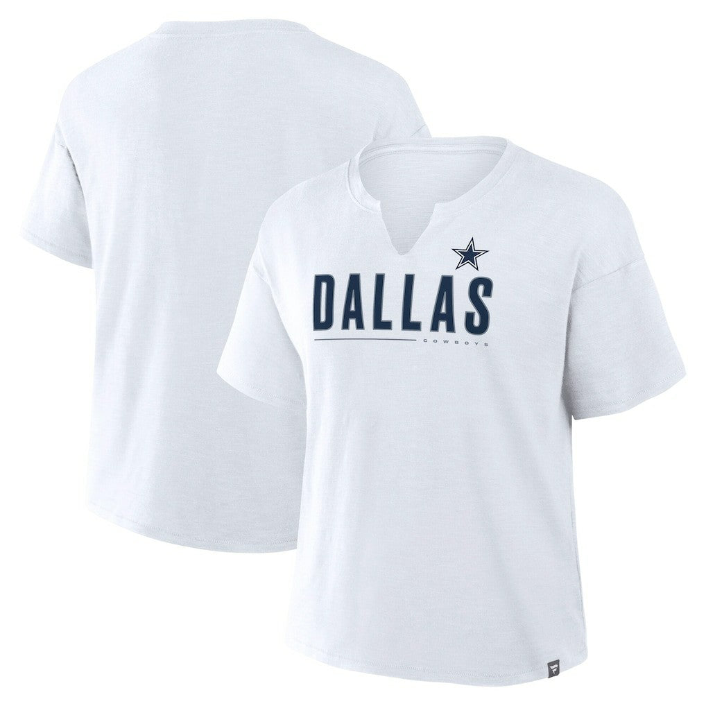 Fanatics Dallas Cowboys Women's Redzone Slub Boxy T-Shirt White