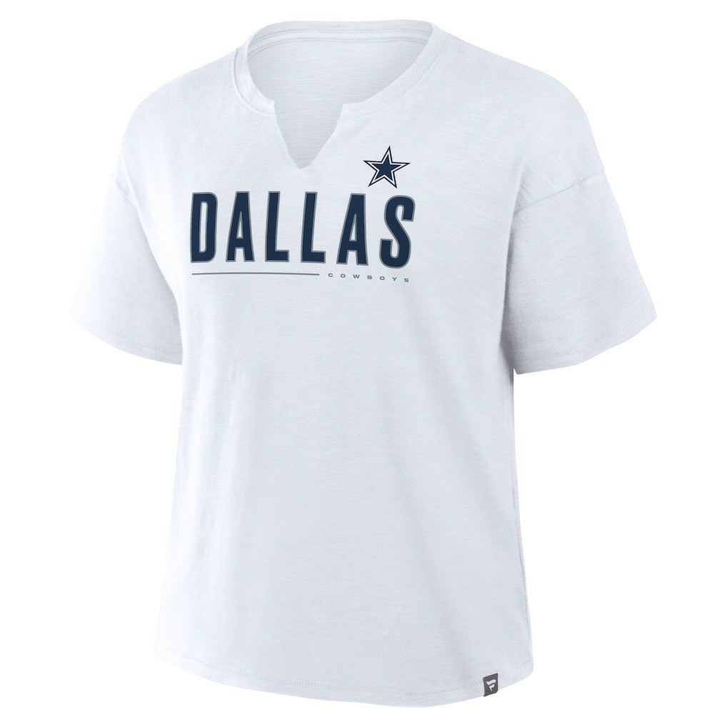 Fanatics Dallas Cowboys Women's Redzone Slub Boxy T-Shirt White