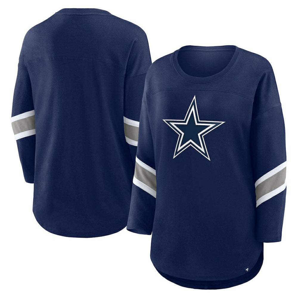 Fanatics Dallas Cowboys Women's Redzone 3/4-Sleeve T-Shirt Navy