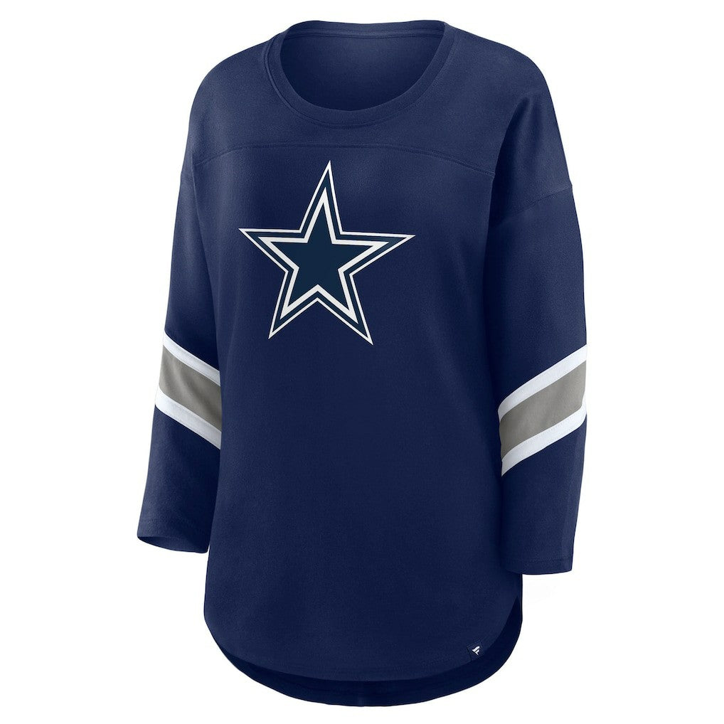 Fanatics Dallas Cowboys Women's Redzone 3/4-Sleeve T-Shirt Navy