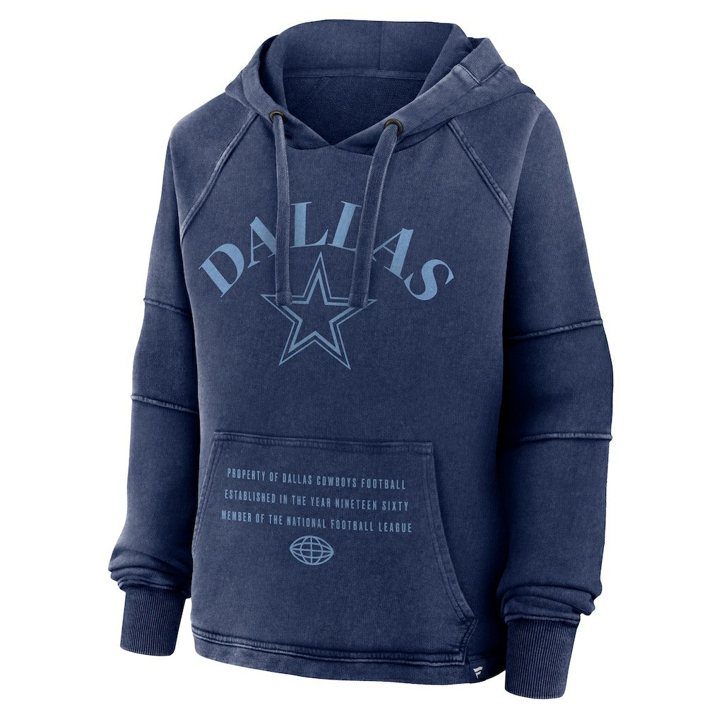 Fanatics Dallas Cowboys Women's Oversized Raglan Gridiron Hoodie Navy