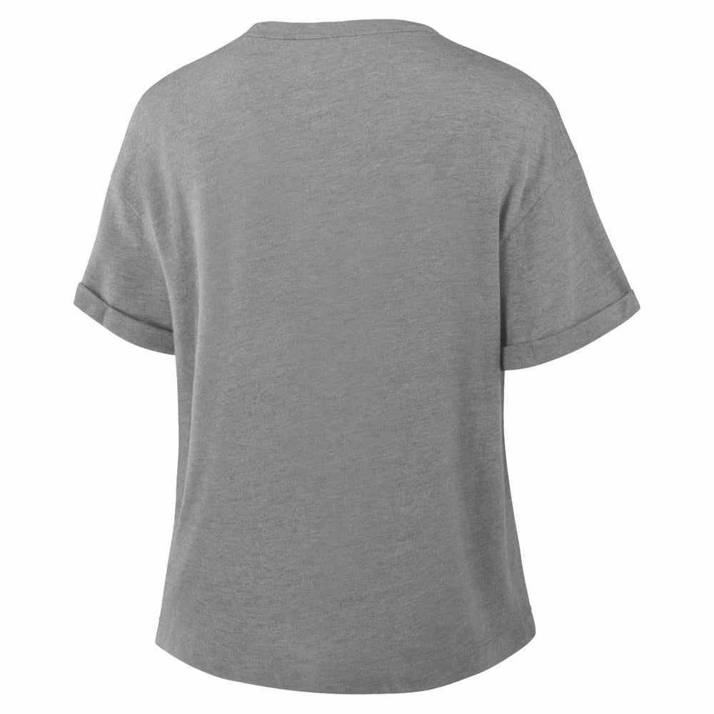 Fanatics Dallas Cowboys Women's Pennant Wave Tribute Tri-Blend Boxy T-Shirt Heather Gray