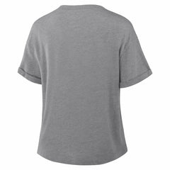 Fanatics Dallas Cowboys Women's Pennant Wave Tribute Tri-Blend Boxy T-Shirt Heather Gray