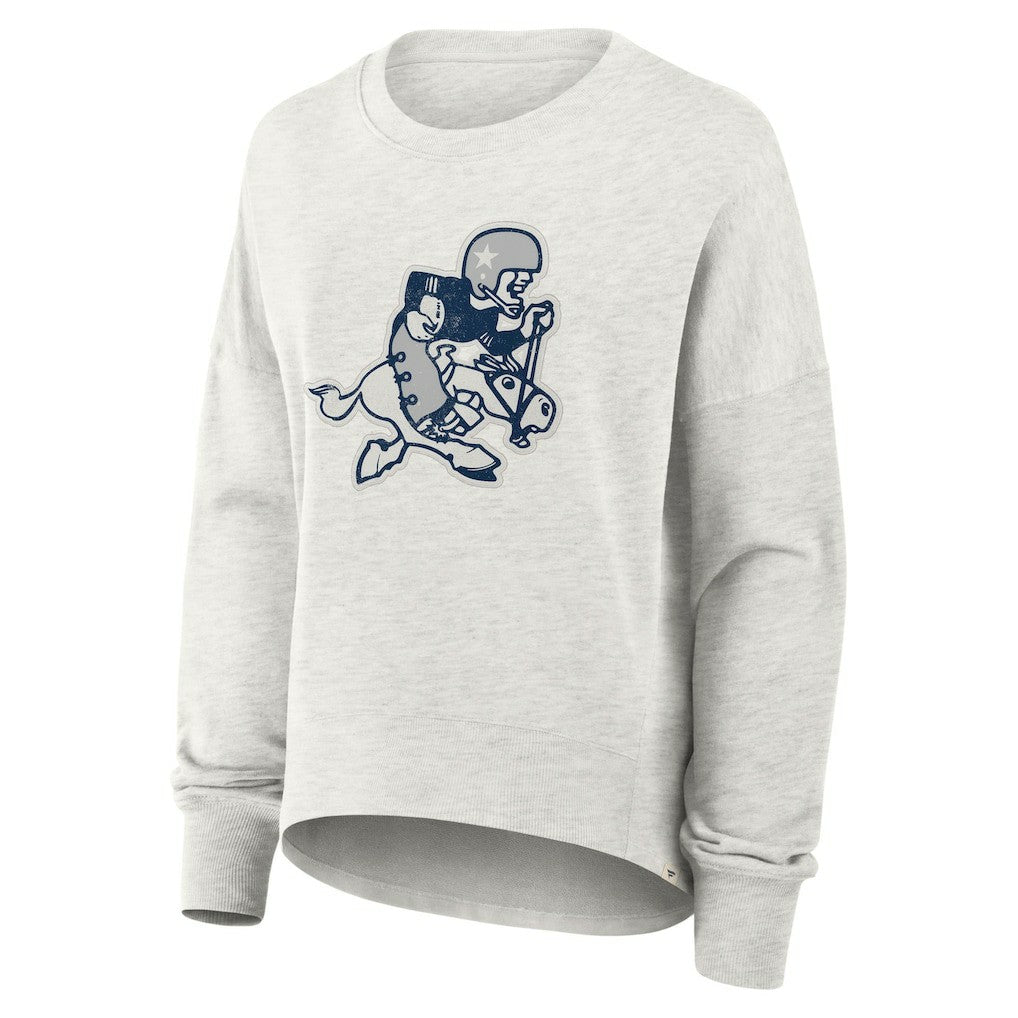 Fanatics Dallas Cowboys Women's Oversized Hometown Pullover Sweatshirt Heather Gray