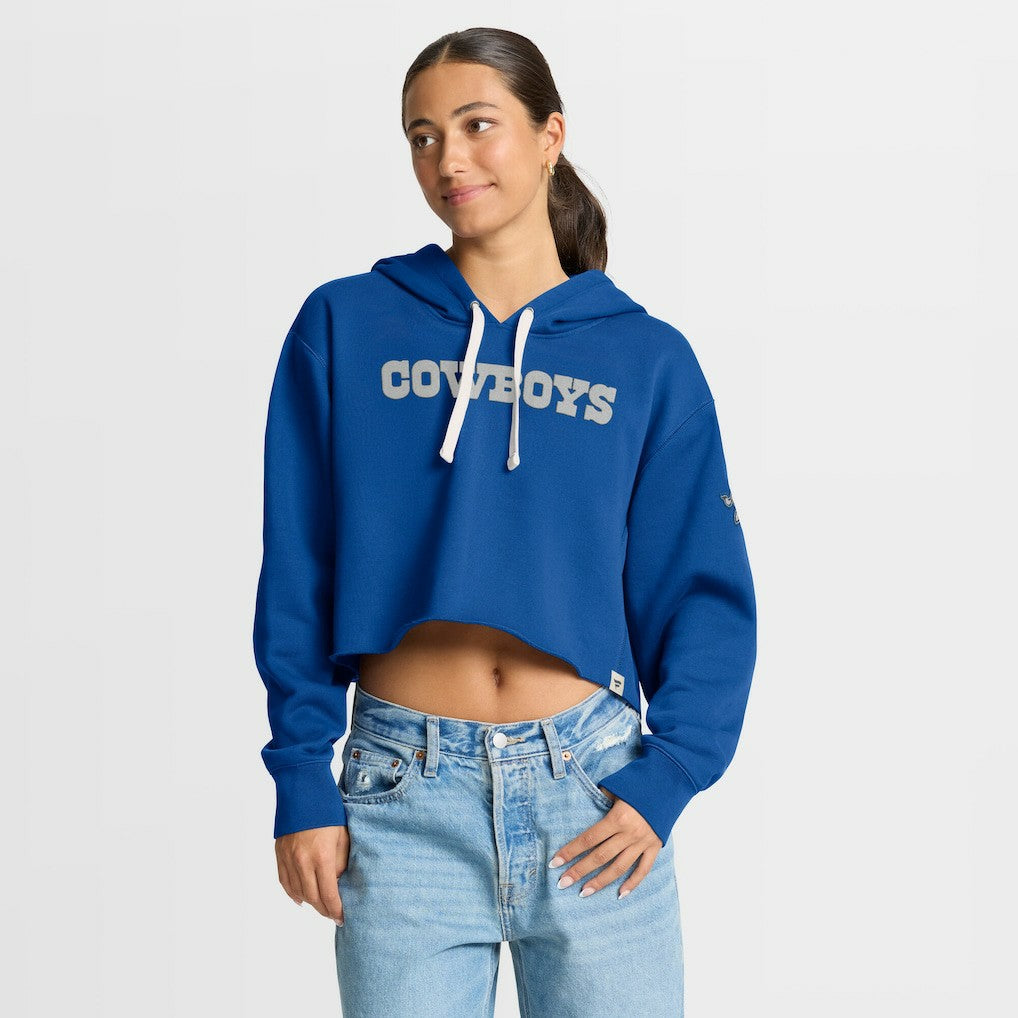 Fanatics Dallas Cowboys Women's Oversized Hometown Heritage Cropped Hoodie Royal
