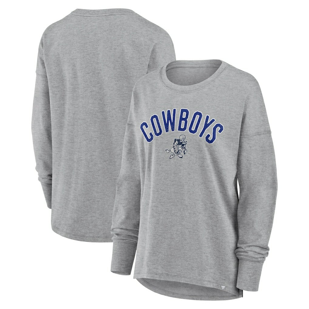 Fanatics Dallas Cowboys Women's Hometown Legacy Long Sleeve T-Shirt Heather Gray