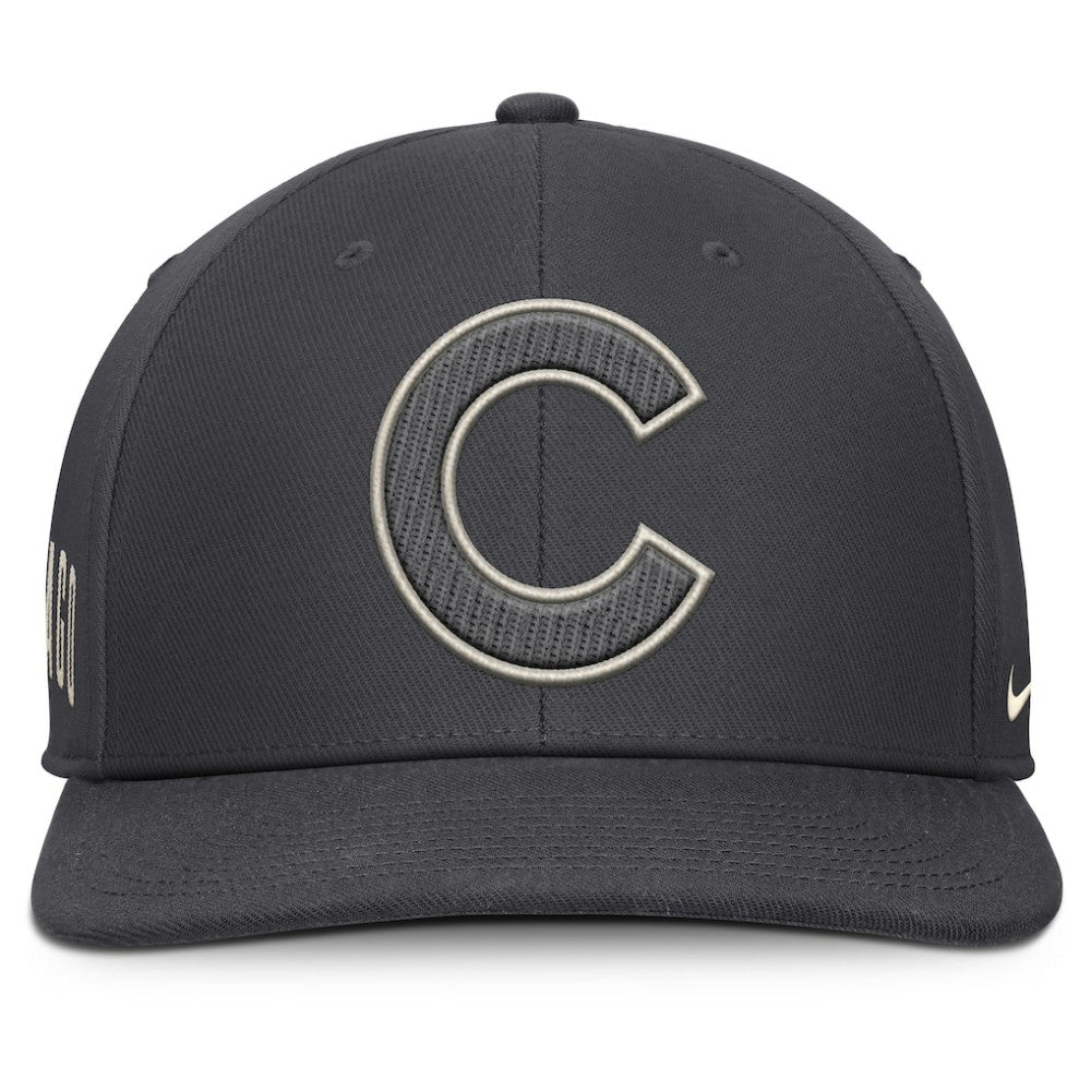 Chicago Cubs Nike Statement Pro Snapback Hat - Anthracite - Nike Discount