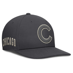Chicago Cubs Nike Statement Pro Snapback Hat - Anthracite - Nike Discount