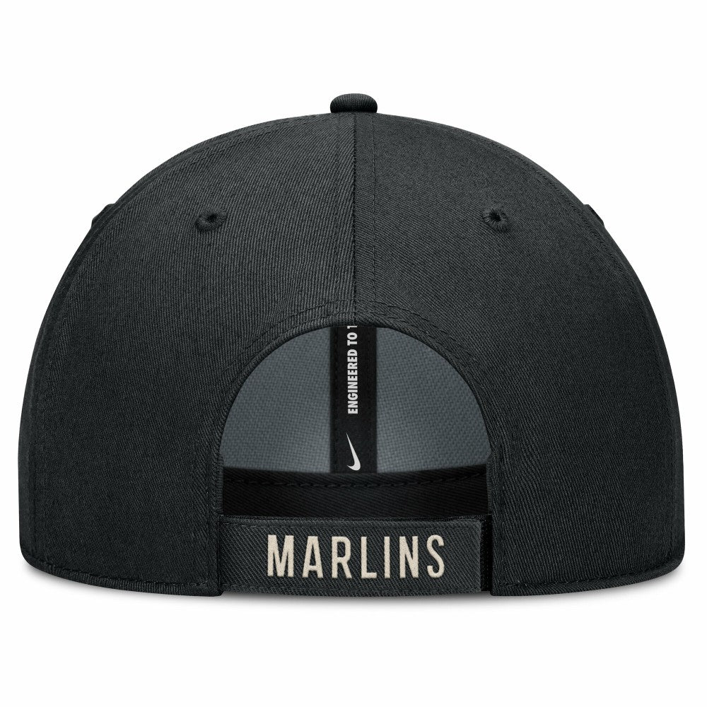 Miami Marlins Nike Statement Club Performance Adjustable Hat - Black/Natural - Nike Online
