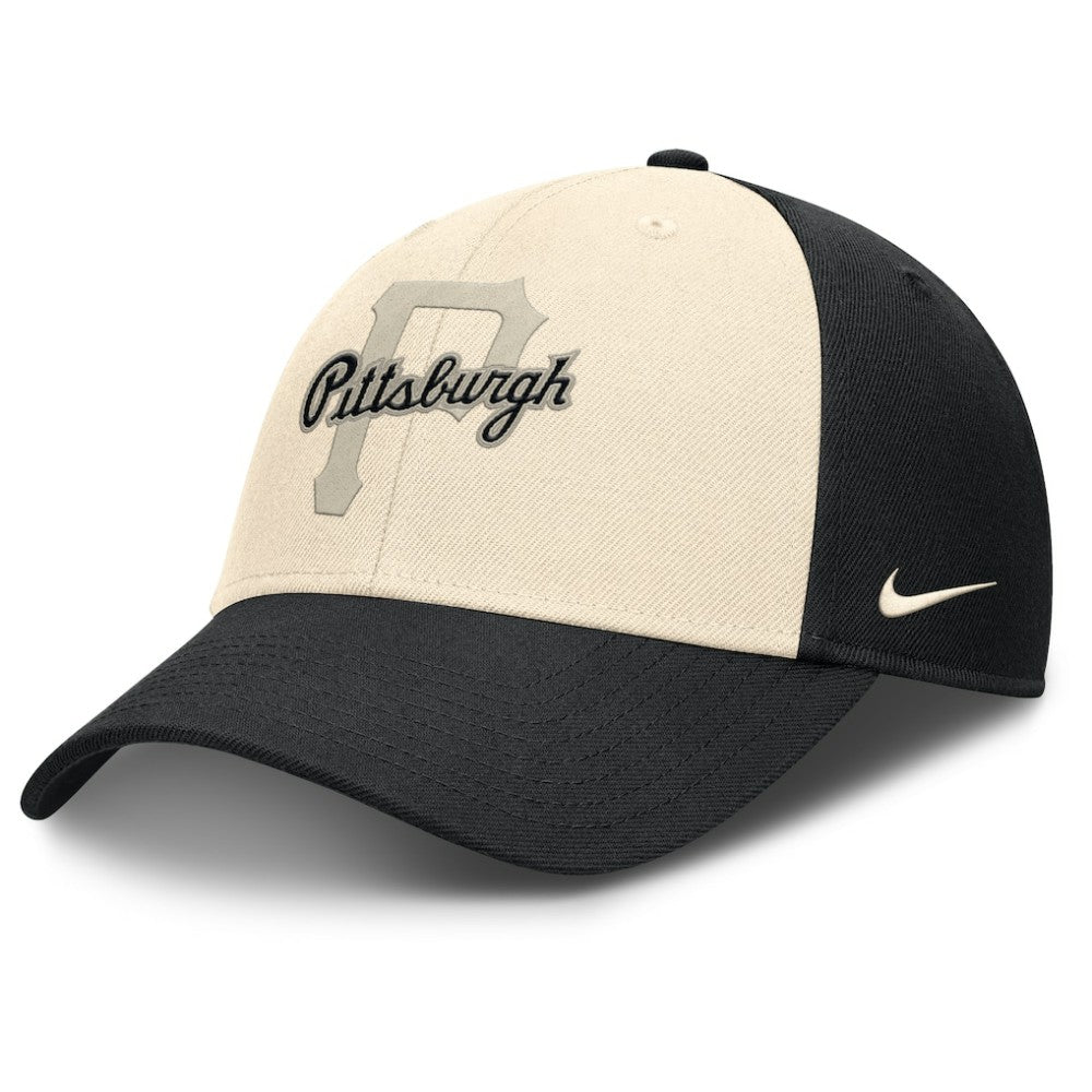 Pittsburgh Pirates Nike Statement Club Performance Adjustable Hat - Black/Natural - Nike on Sale