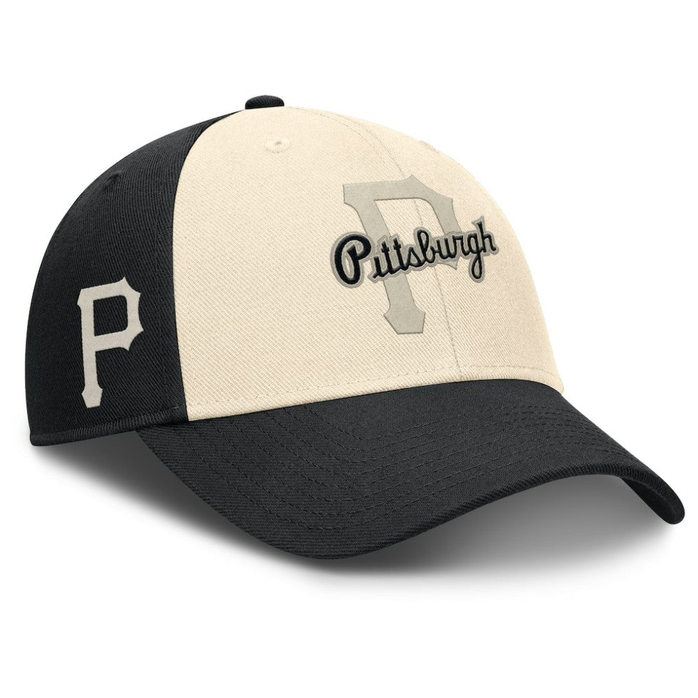 Pittsburgh Pirates Nike Statement Club Performance Adjustable Hat - Black/Natural - Nike on Sale