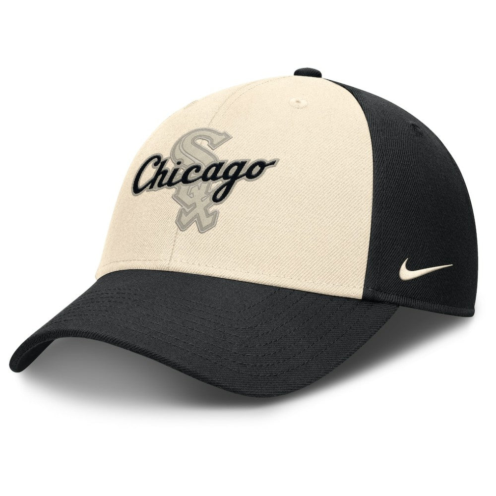Chicago White Sox Nike Statement Club Performance Adjustable Hat - Black/Natural - Nike Discount