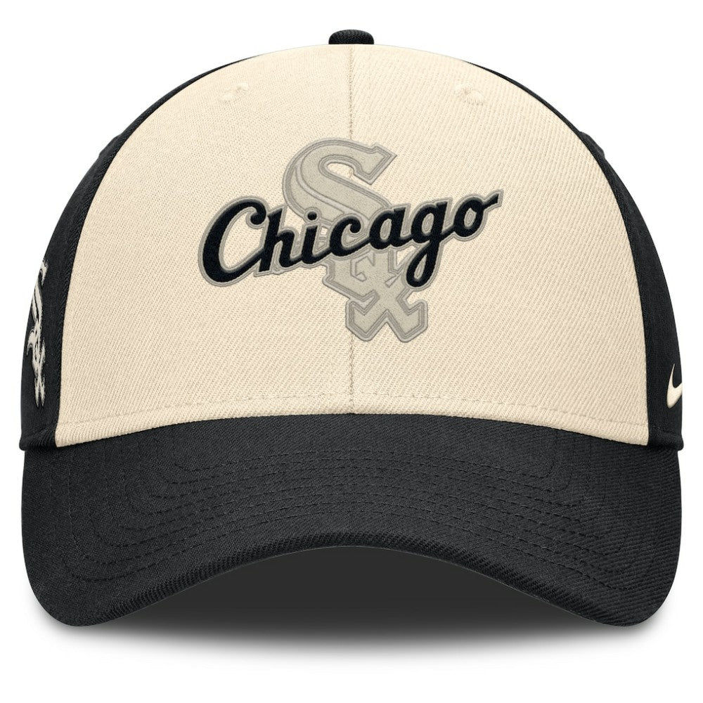 Chicago White Sox Nike Statement Club Performance Adjustable Hat - Black/Natural - Nike Discount