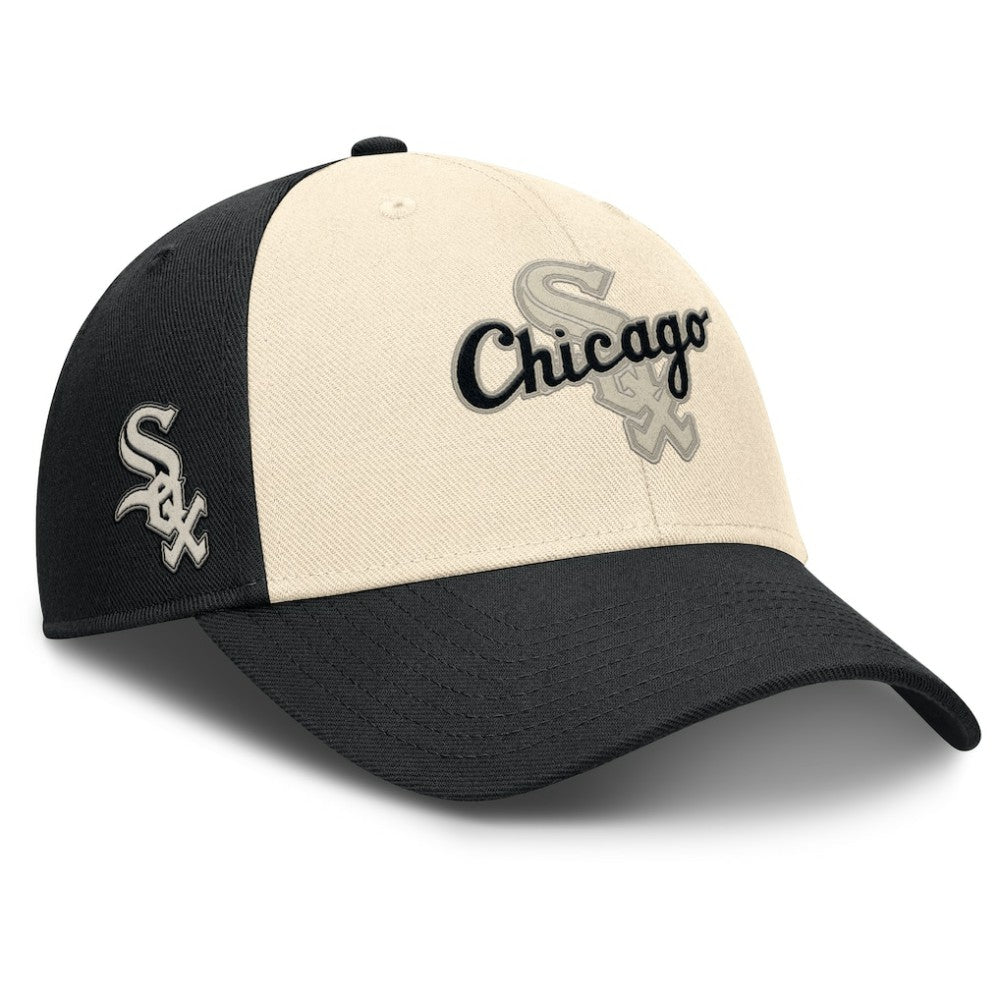 Chicago White Sox Nike Statement Club Performance Adjustable Hat - Black/Natural - Nike Discount