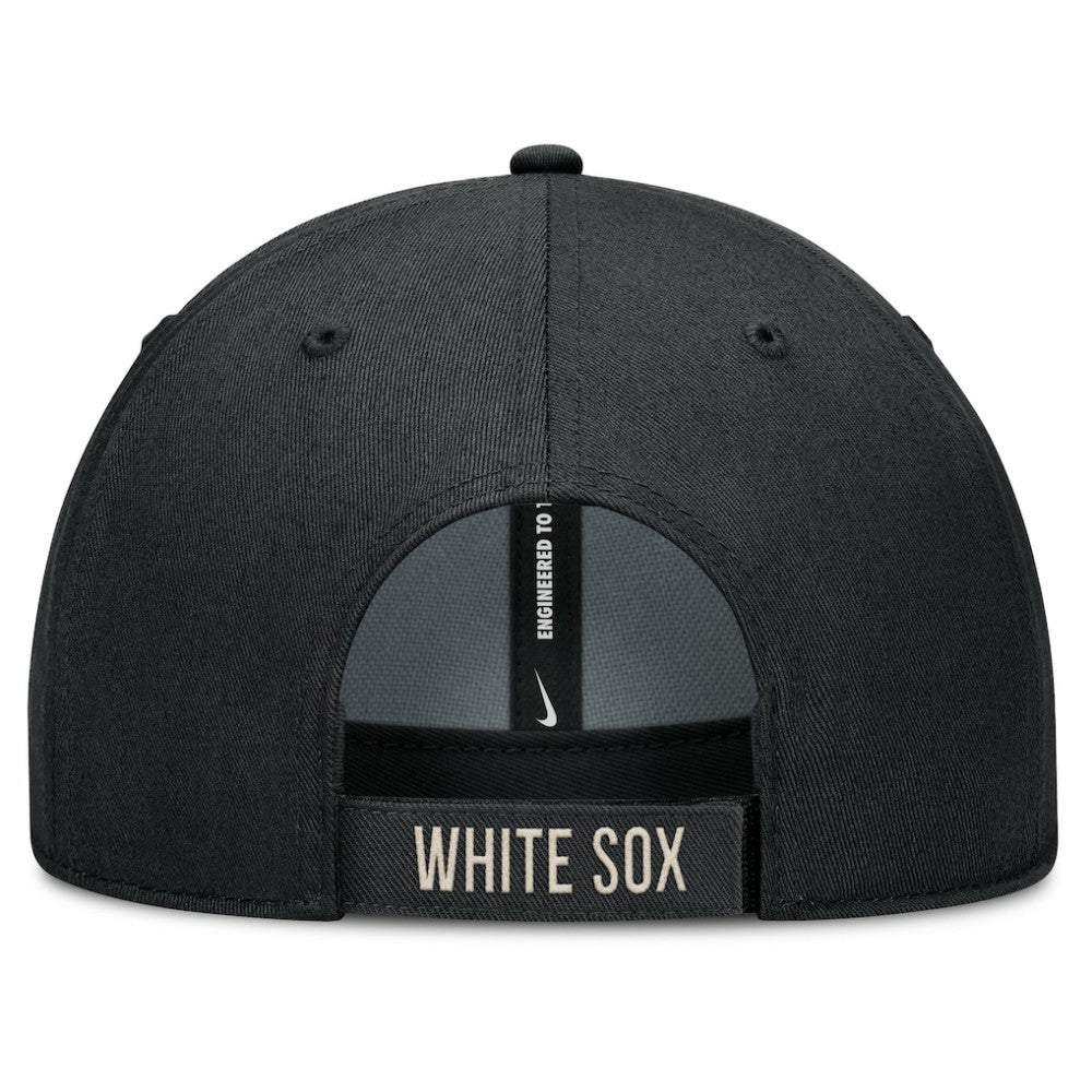 Chicago White Sox Nike Statement Club Performance Adjustable Hat - Black/Natural - Nike Discount