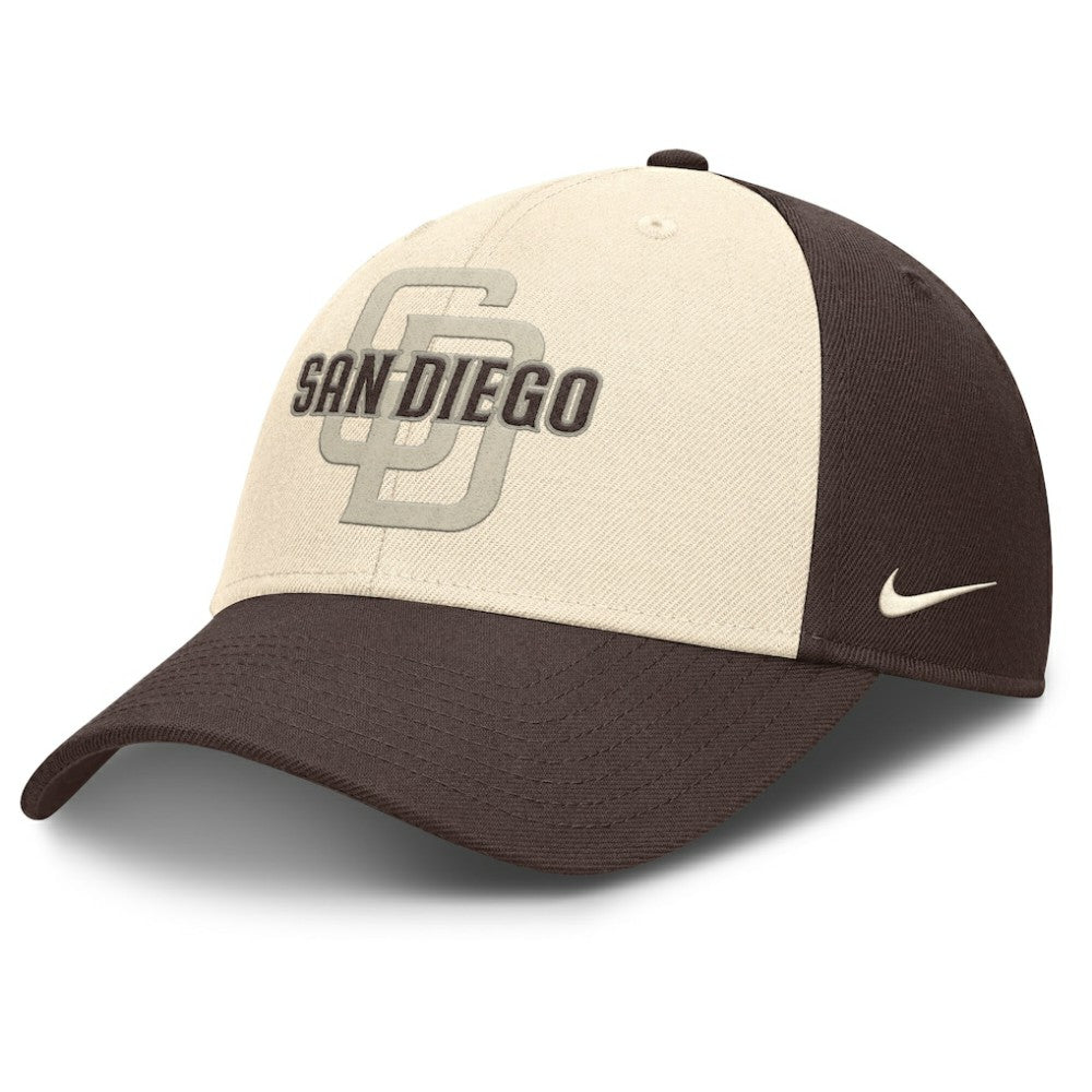 San Diego Padres Nike Statement Club Performance Adjustable Hat - Brown/Natural - Nike Discount
