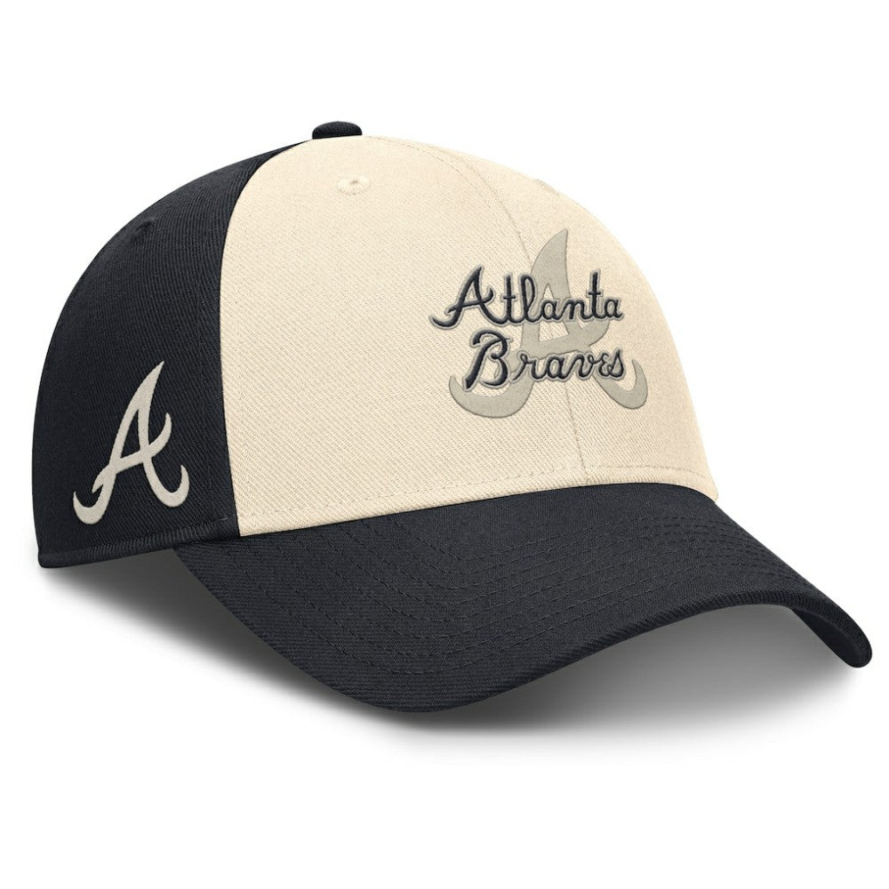 Atlanta Braves Nike Statement Club Performance Adjustable Hat - Navy/Natural - Nike Lifestyle