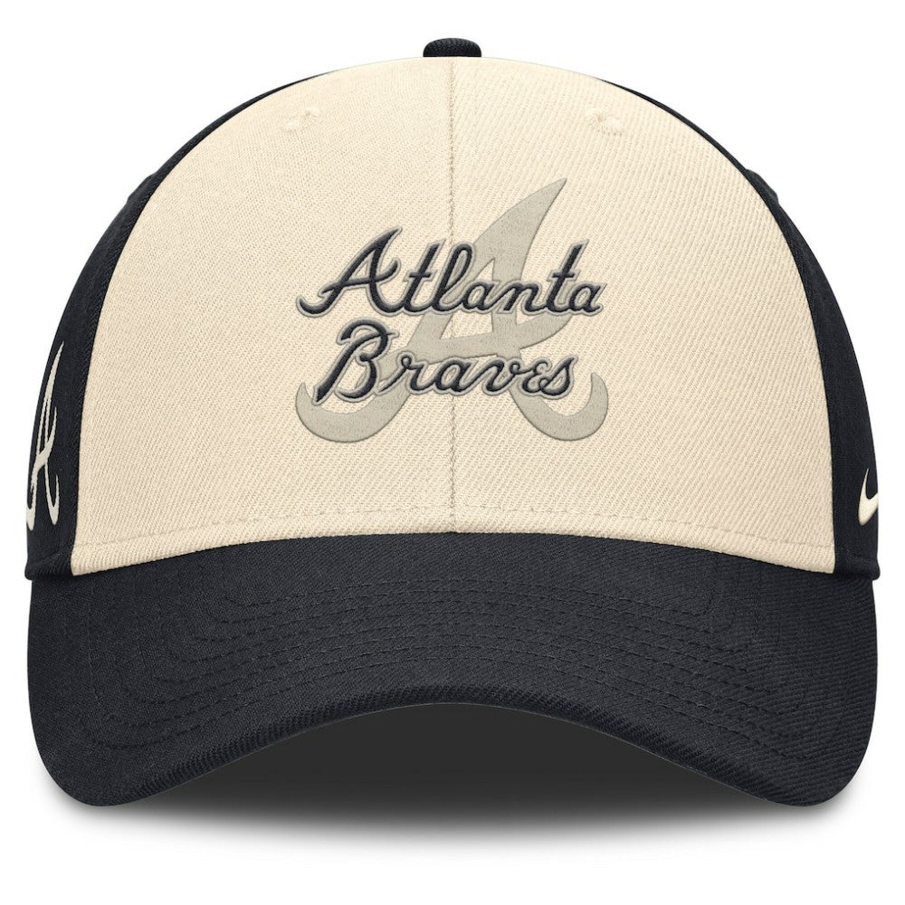 Atlanta Braves Nike Statement Club Performance Adjustable Hat - Navy/Natural - Nike Lifestyle