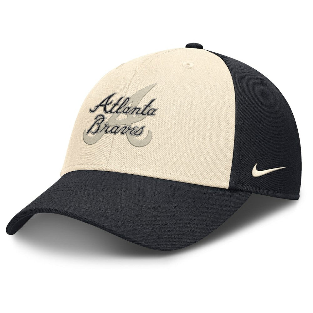 Atlanta Braves Nike Statement Club Performance Adjustable Hat - Navy/Natural - Nike Lifestyle