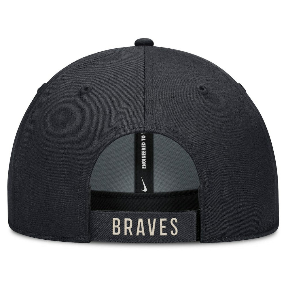 Atlanta Braves Nike Statement Club Performance Adjustable Hat - Navy/Natural - Nike Lifestyle