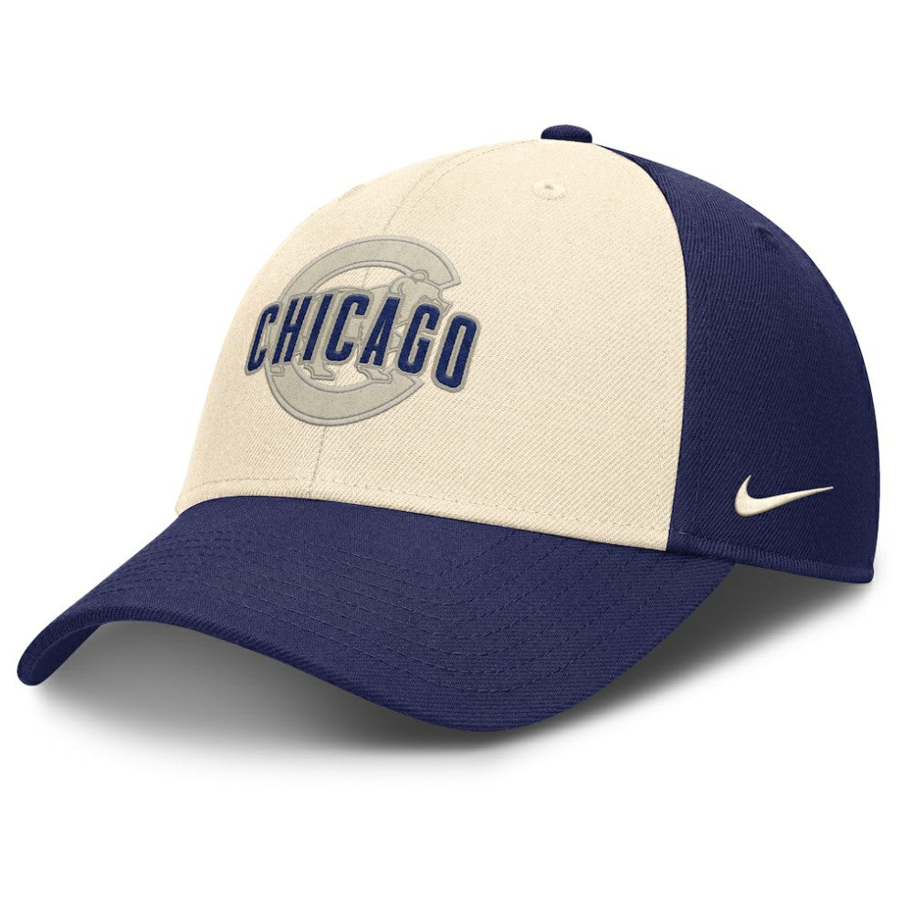 Chicago Cubs Nike Statement Club Performance Adjustable Hat - Royal/Natural - Nike Lifestyle