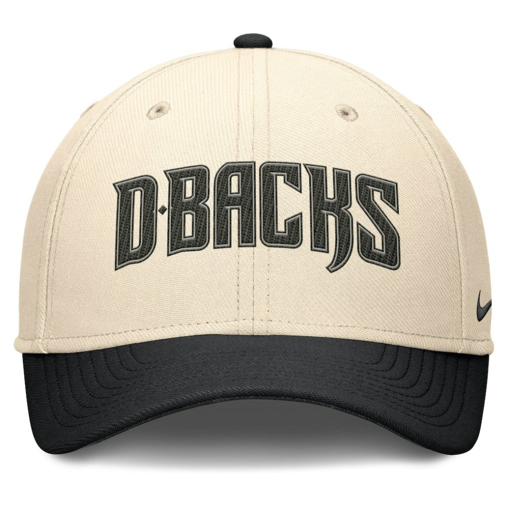 Arizona Diamondbacks Nike Statement Rise Performance Flex Hat - Natural/Black - Nike Lifestyle