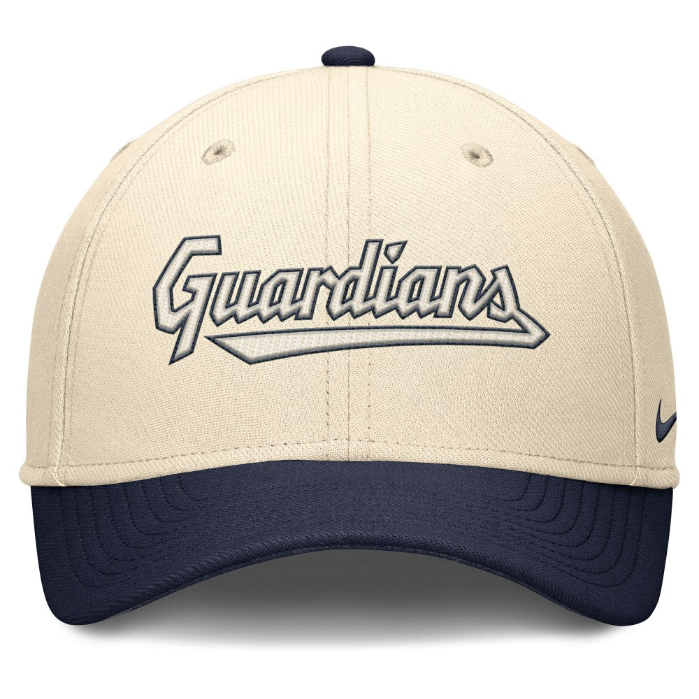 Cleveland Guardians Nike Statement Rise Performance Flex Hat - Natural/Navy - Nike Discount