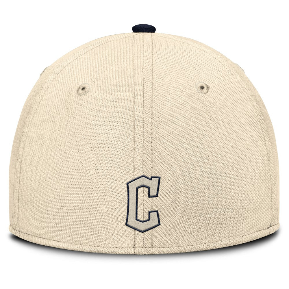 Cleveland Guardians Nike Statement Rise Performance Flex Hat - Natural/Navy - Nike Discount
