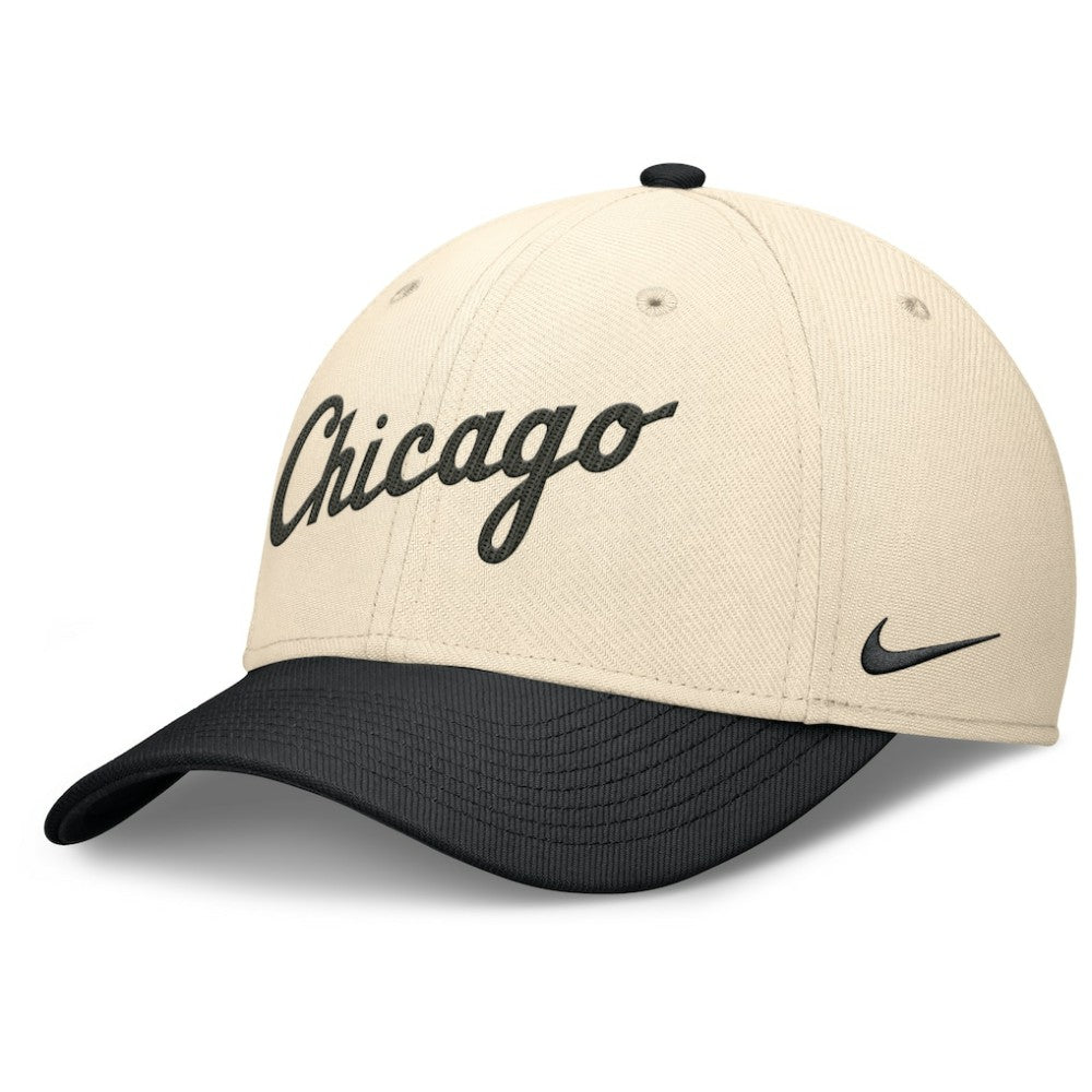 Chicago White Sox Nike Statement Rise Performance Flex Hat - Natural/Black - Nike Discount